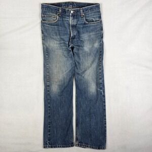 Vtg Y2k Levis 505 Jeans Mens 34x30 Blue Fade Skater Grunge Distressed Whisker